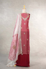 red suit set, brick red suit set, salwar suits for wedding​, dress material, wedding suit, women suit set, women suit piece