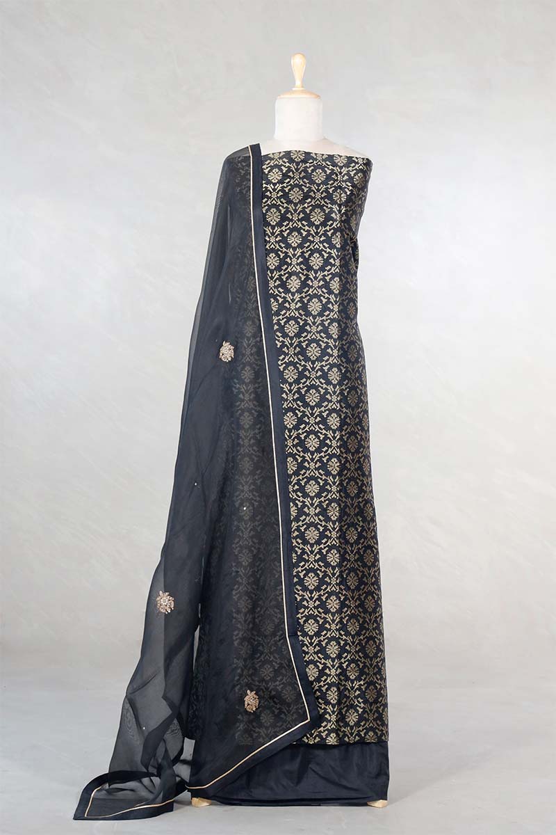  black suit set, salwar suits for wedding​, dress material, wedding suit, women suit set, women suit piece