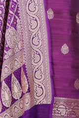 Deep Purple Salwar Suit with Bandhani Banarasi Dupatta