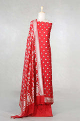red suit set, salwar suits for wedding​, dress material, wedding suit, women suit set, women suit piece