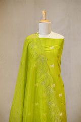 Light Green Chiniya Silk Salwar Suit with Pichwai Motifs