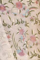 Off White Organza Silk Salwar Suit with Emberoidered Dupatta