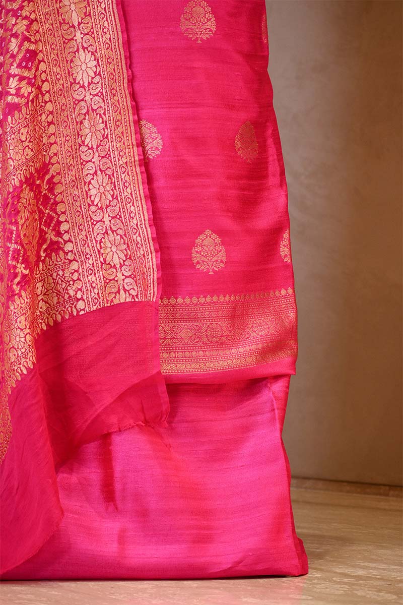 Pink Salwar Suit with Bandhani Banarasi Dupatta