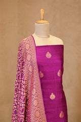 Purple Salwar Suit with Bandhani Banarasi Dupatta