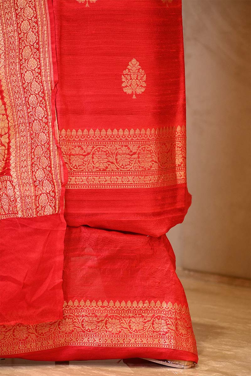 Red Salwar Suit with Bandhani Banarasi Dupatta