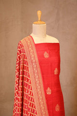 Red Salwar Suit with Bandhani Banarasi Dupatta