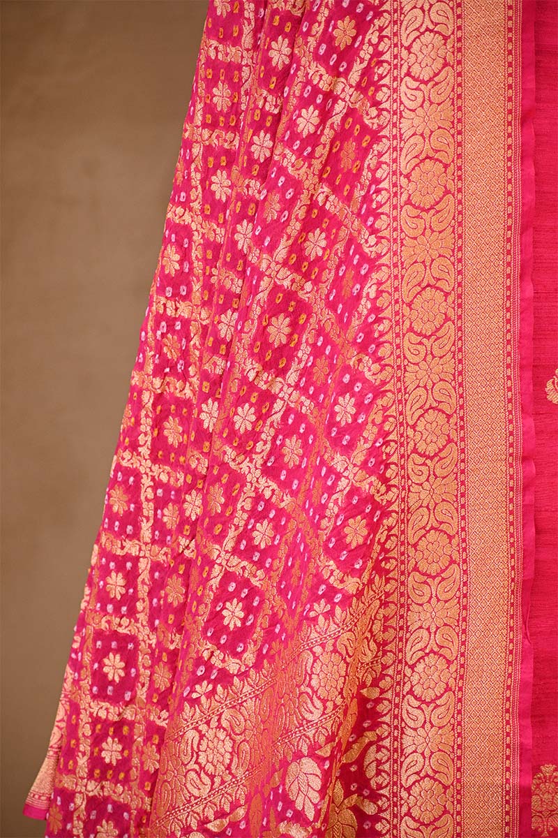 Pink Salwar Suit with Bandhani Banarasi Dupatta