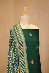 Green Salwar Suit with Bandhani Banarasi Dupatta