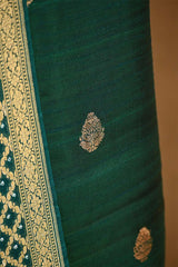 Green Salwar Suit with Bandhani Banarasi Dupatta