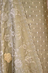 Sage Green Chanderi Silk Suit Set with Sona Rupa Floral Buti & Embroidered Dupatta