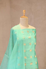 Aqua Blue Salwar Suit with Pichwai Organza Dupatta