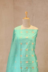 Aqua Blue Salwar Suit with Pichwai Organza Dupatta