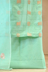 Aqua Blue Salwar Suit with Pichwai Organza Dupatta