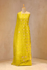 Vivid Yellow Salwar Suit with Pichwai Organza Dupatta