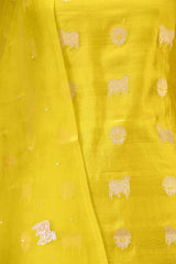 Vivid Yellow Salwar Suit with Pichwai Organza Dupatta