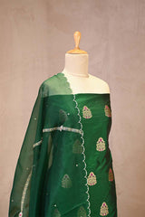 Green Banarasi Salwar Suit with Meenakari Motifs