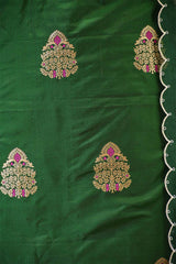 Green Banarasi Salwar Suit with Meenakari Motifs