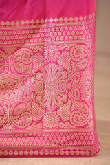 Pink Katan Silk Two Piece Salwar Suit Set