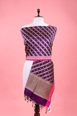 Purple Woven Banarasi Silk Dupatta At Chinaya Banaras