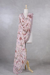 Linen Dupatta, Red dupatta, Orange dupatta, pure linen dupatta, linen printed dupatta
