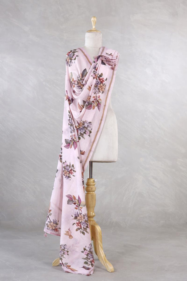 Linen Dupatta, pink dupatta, pink dupatta, pure linen dupatta, linen printed dupatta