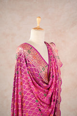 Rani Pink Georgette Kutch Bandhani Dupatta