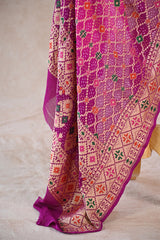 Rani Pink Georgette Kutch Bandhani Dupatta
