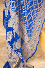 Shaded Blue Georgette Bandhani Dupatta