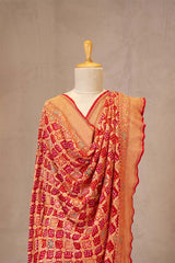 Red Georgette Bandhani Dupatta