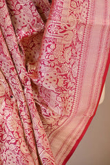 Maroon Katan Silk Dupatta with Pichwai Jaal