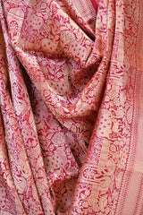 Maroon Katan Silk Dupatta with Pichwai Jaal