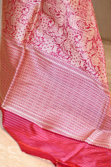 Maroon Katan Silk Dupatta with Pichwai Jaal