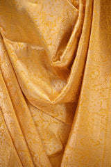 Yellow Katan Silk Dupatta with Pichwai Jaal