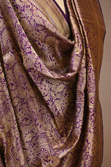 Wine Banarasi Katan Silk Dupatta with Pichwai Brocade Jaal
