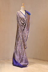 Royal Blue Katan Silk Dupatta with Pichwai Jaal