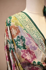 Green Rangkat Banarasi Katan Silk Dupatta with Floral Jaal