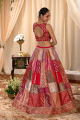 Alia Inspired Fuchsia Pink Banarasi Lehenga with Hand Embellishments