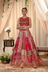 Alia Inspired Fuchsia Pink Banarasi Lehenga with Hand Embellishments