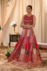 Alia Inspired Fuchsia Pink Banarasi Lehenga with Hand Embellishments