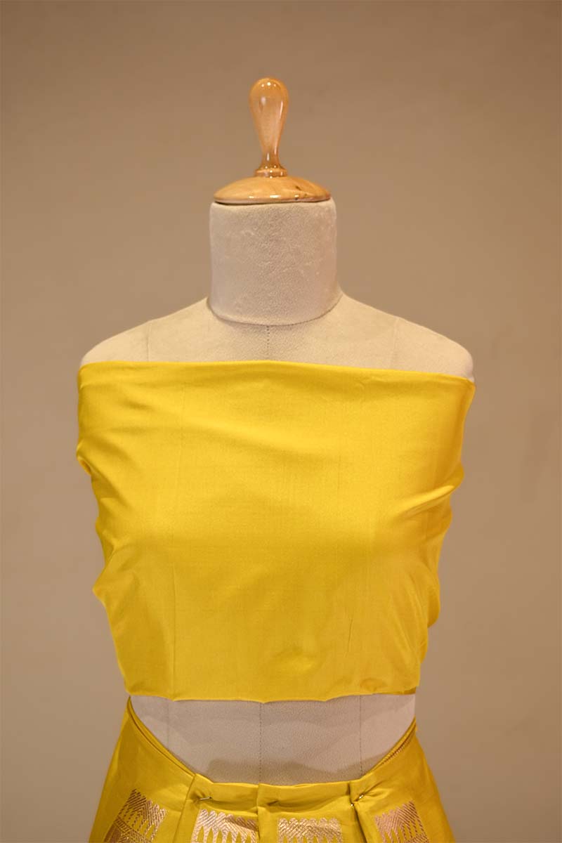 Yellow Wedding Lehenga with Floral Intricate Patterns