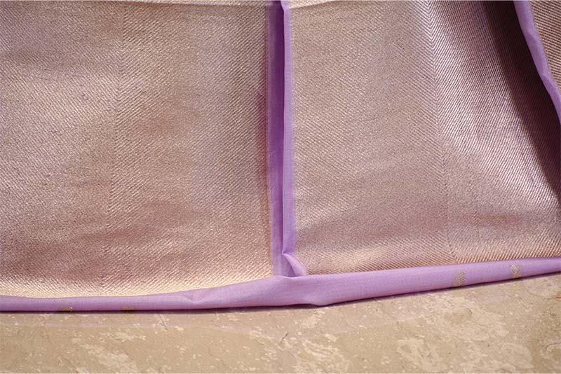 Lilac Banarasi Silk Wedding Lehenga with Shikargah Woven
