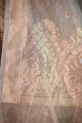 Gold Bridal Lehenga with Intricate Floral Brocade Work