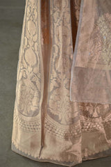 Gold Bridal Lehenga with Intricate Floral Brocade Work