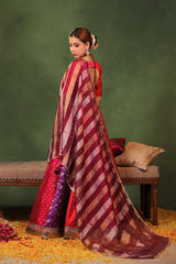 Pink Raw Silk Kalidar Lehenga Inspired by Bollywood