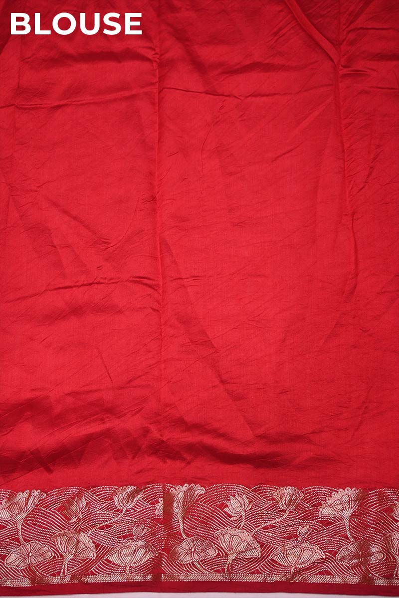 Purple  Chiniya Silk Saree with Pichwai Kamdhenu Motifs