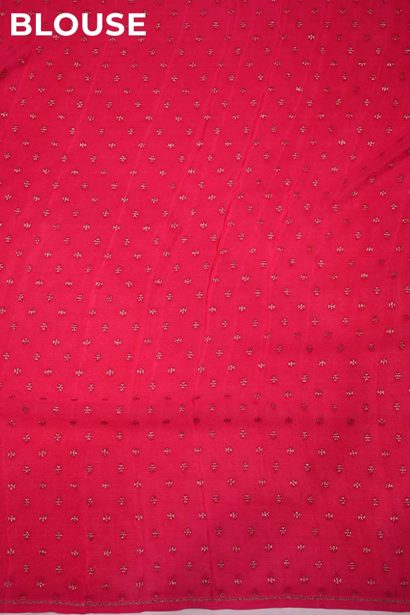 Pink Handloom Crepe Khaddi Silk Saree with Antique Zari Stripes