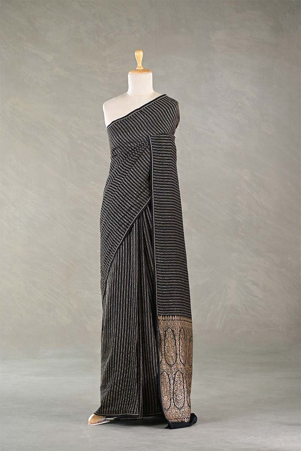 Black saree, Crepe Saree, Banarasi saree, wedding saree, party wear saree​