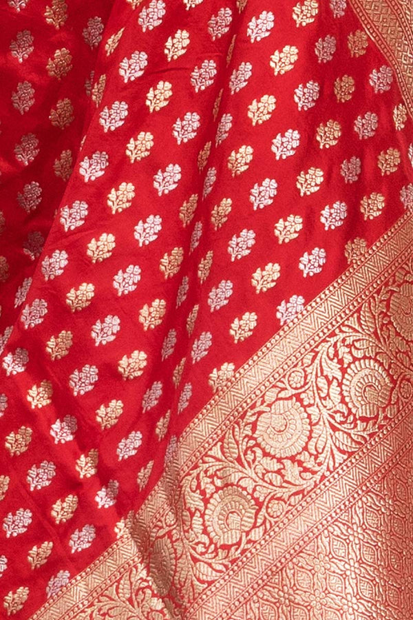 Sindoori Red Handwoven Banarasi Silk Saree
