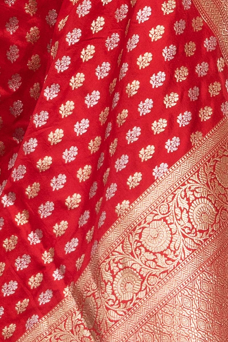 Handwoven Banarasi Katan Silk Saree - Chinaya Banaras