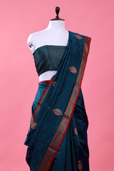 Handwoven Chanderi Silk Saree - Chinaya Banaras